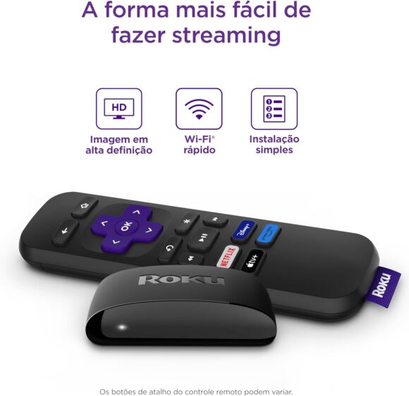 Roku Express | Dispositivo de streaming para TV HD/Full HD compatível com Alexa, Siri e Google. Inclui Cabo HDMI Premium - Image 2