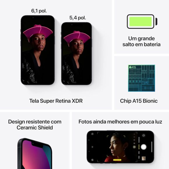 Apple iPhone 13 (128 GB) - Meia-noite - Image 5